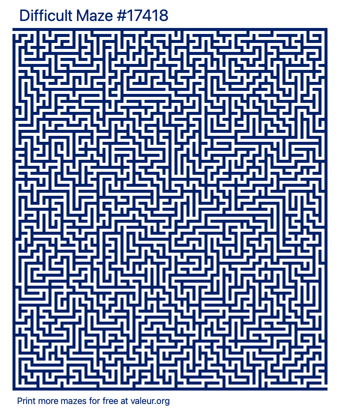 Free Printable Difficult Maze number 17418