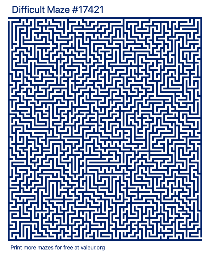 Free Printable Difficult Maze number 17421