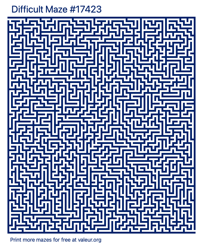 Free Printable Difficult Maze number 17423