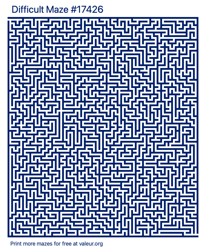 Free Printable Difficult Maze number 17426