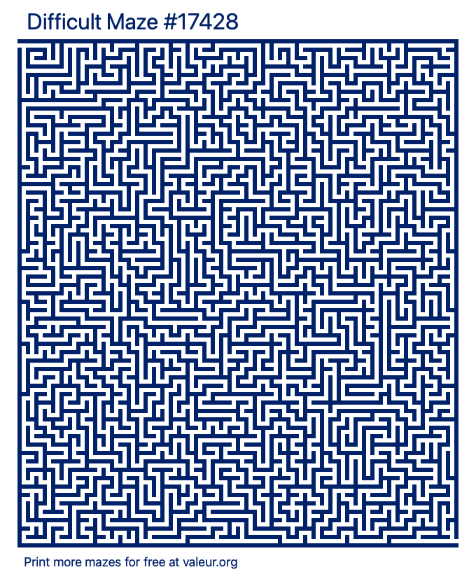 Free Printable Difficult Maze number 17428