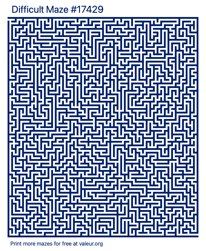 Free Printable Difficult Maze number 17429