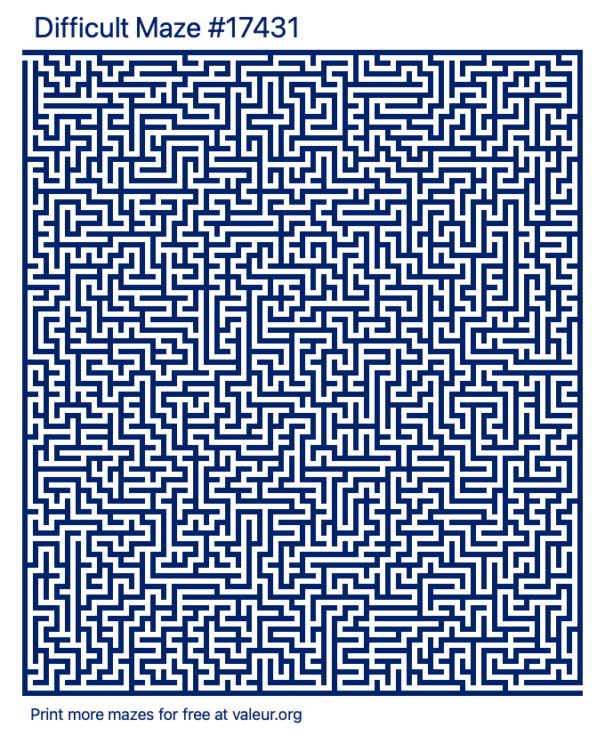 Free Printable Difficult Maze number 17431