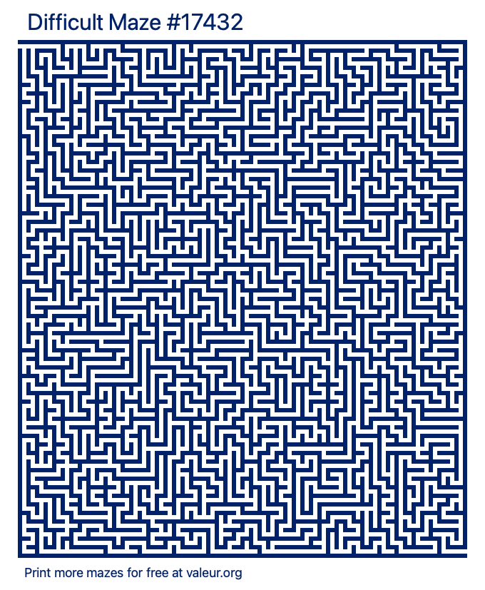 Free Printable Difficult Maze number 17432