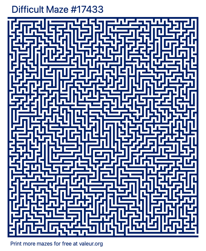 Free Printable Difficult Maze number 17433