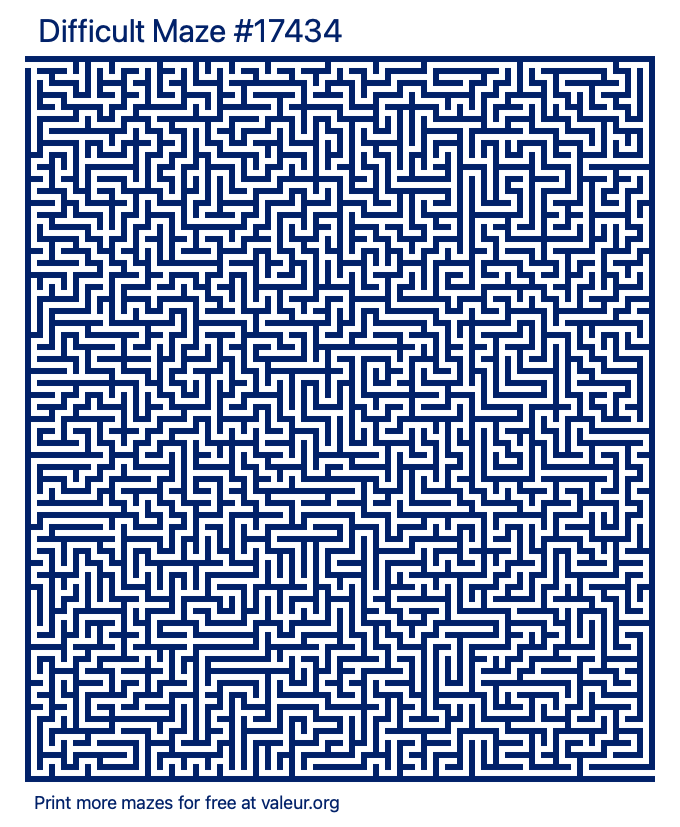 Free Printable Difficult Maze number 17434