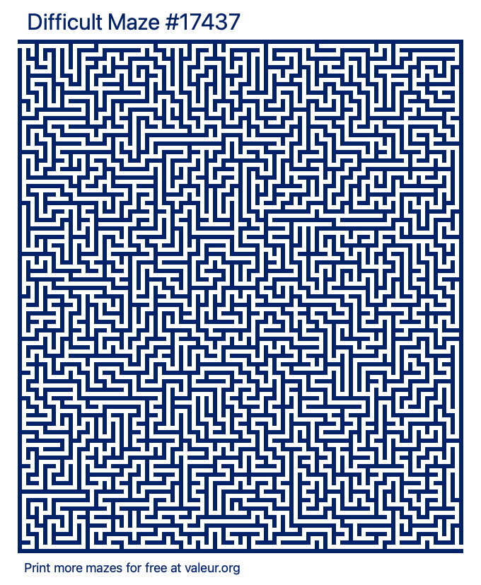 Free Printable Difficult Maze number 17437