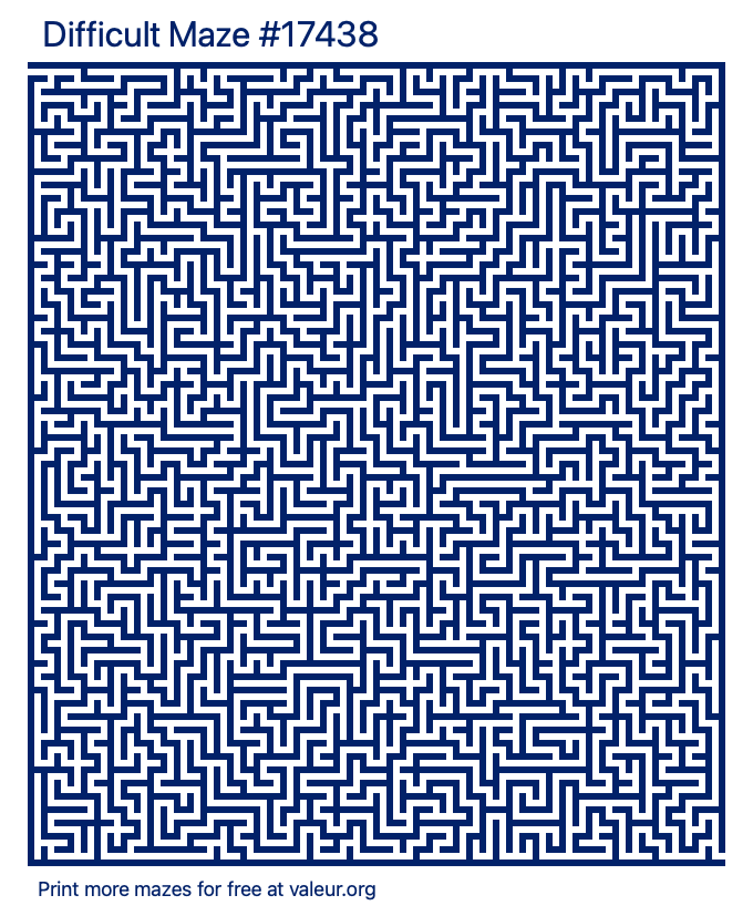Free Printable Difficult Maze number 17438