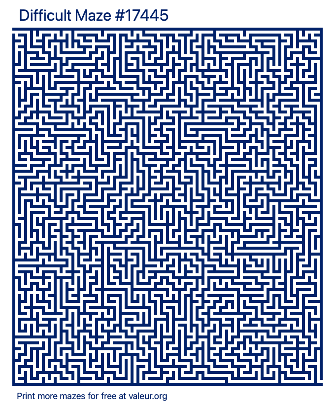Free Printable Difficult Maze number 17445
