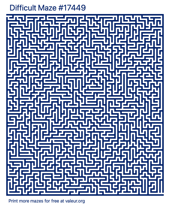 Free Printable Difficult Maze number 17449