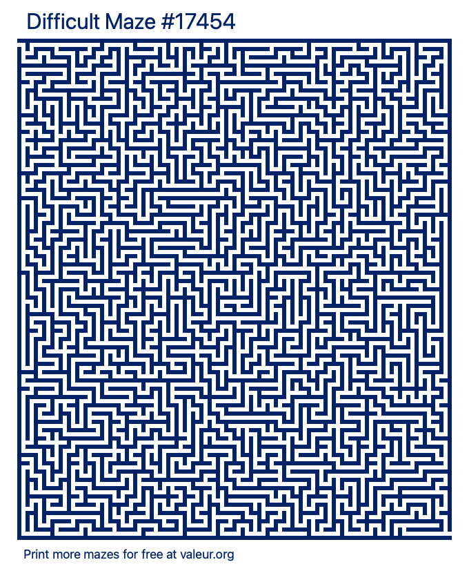 Free Printable Difficult Maze number 17454