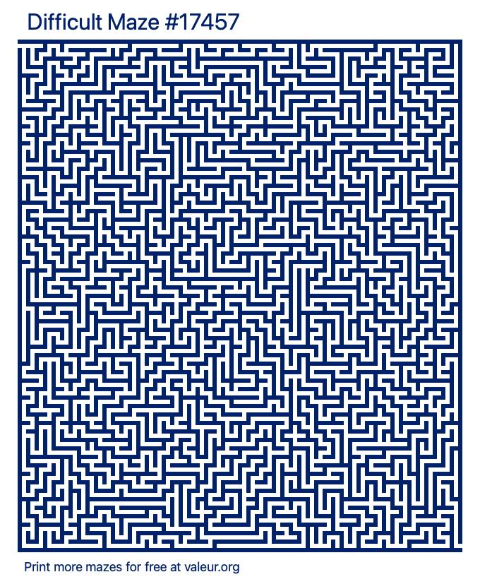 Free Printable Difficult Maze number 17457