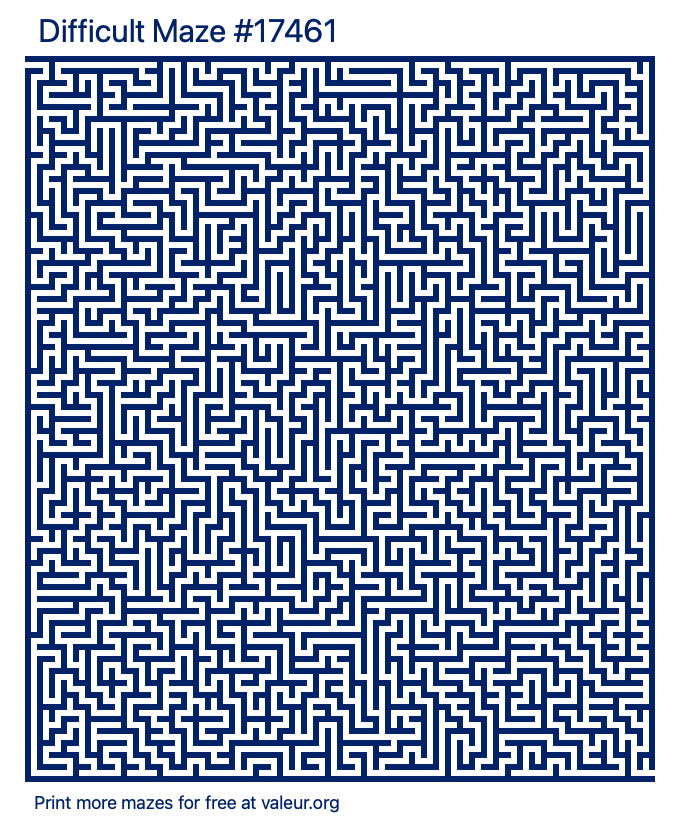 Free Printable Difficult Maze number 17461