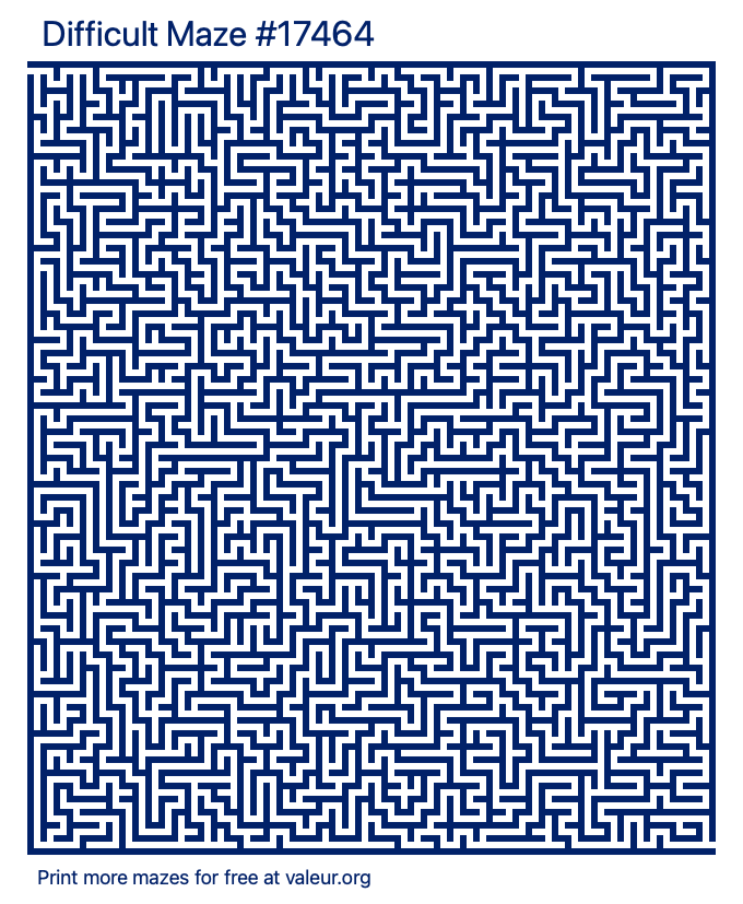 Free Printable Difficult Maze number 17464