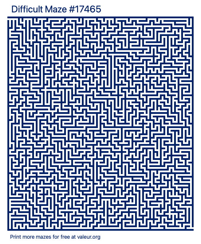 Free Printable Difficult Maze number 17465