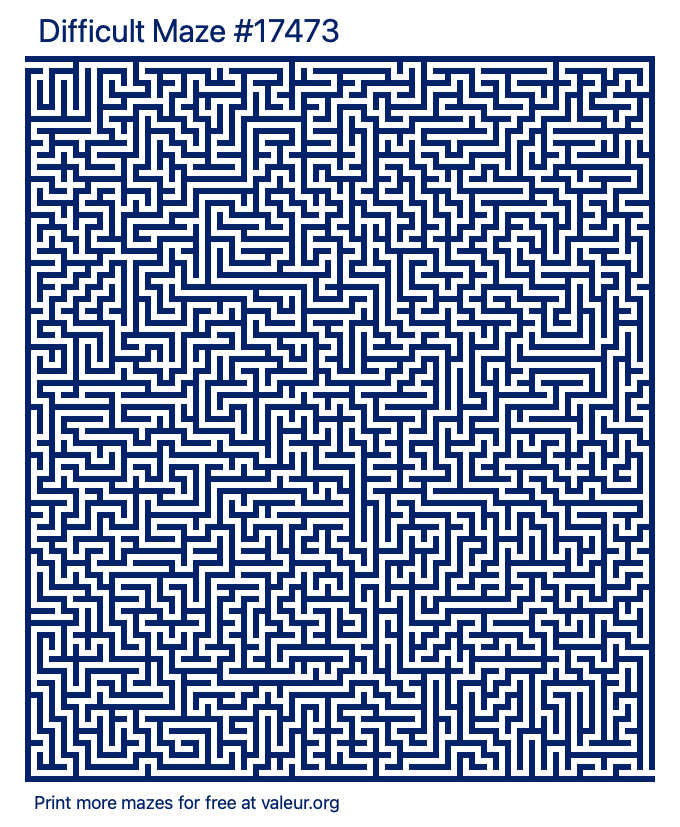 Free Printable Difficult Maze number 17473