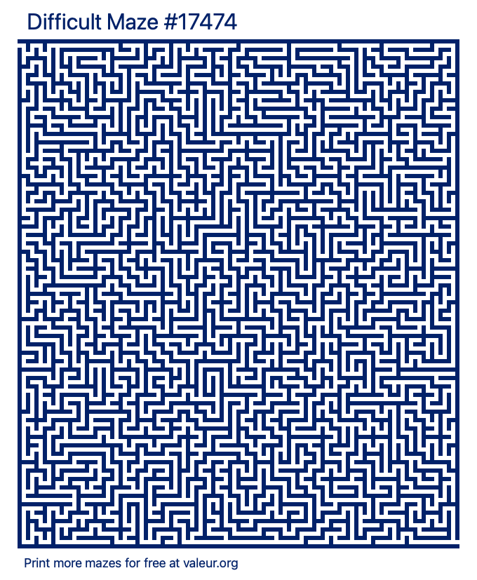 Free Printable Difficult Maze number 17474