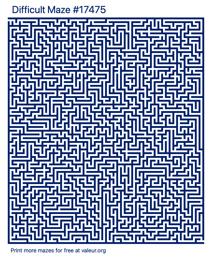 Free Printable Difficult Maze number 17475
