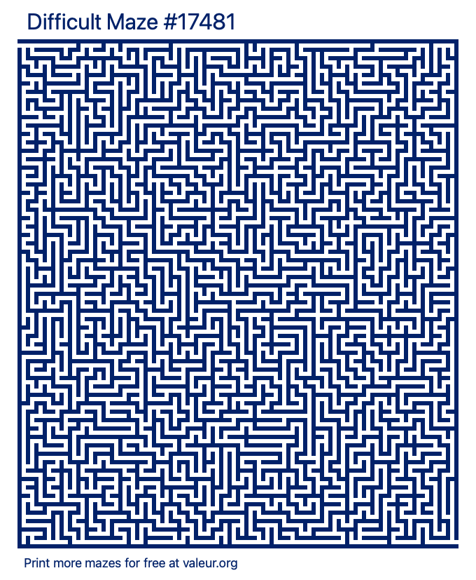 Free Printable Difficult Maze number 17481