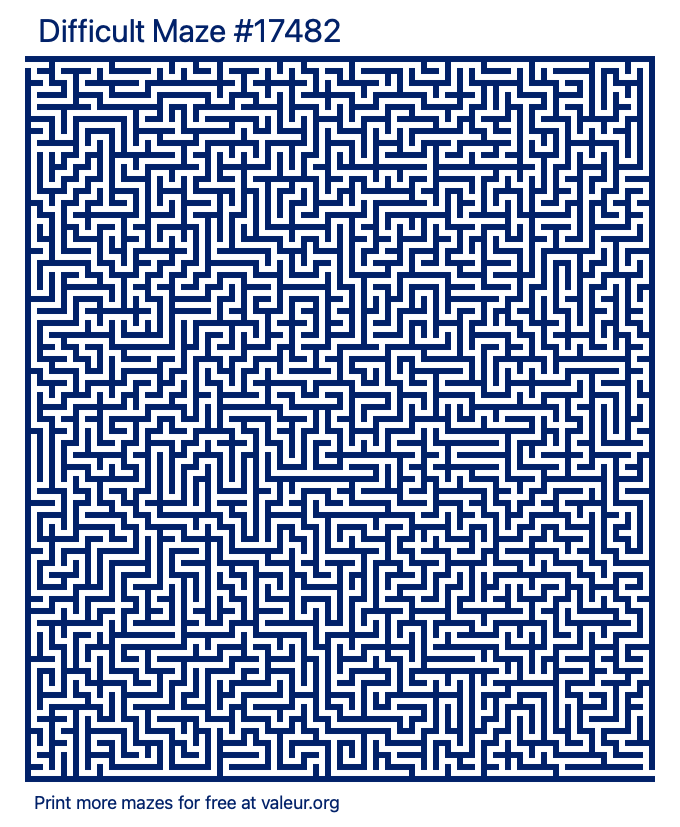 Free Printable Difficult Maze number 17482