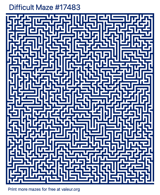 Free Printable Difficult Maze number 17483