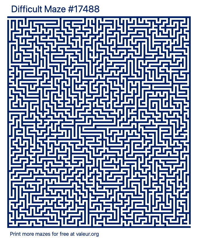 Free Printable Difficult Maze number 17488