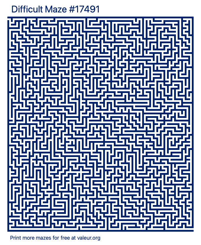 Free Printable Difficult Maze number 17491