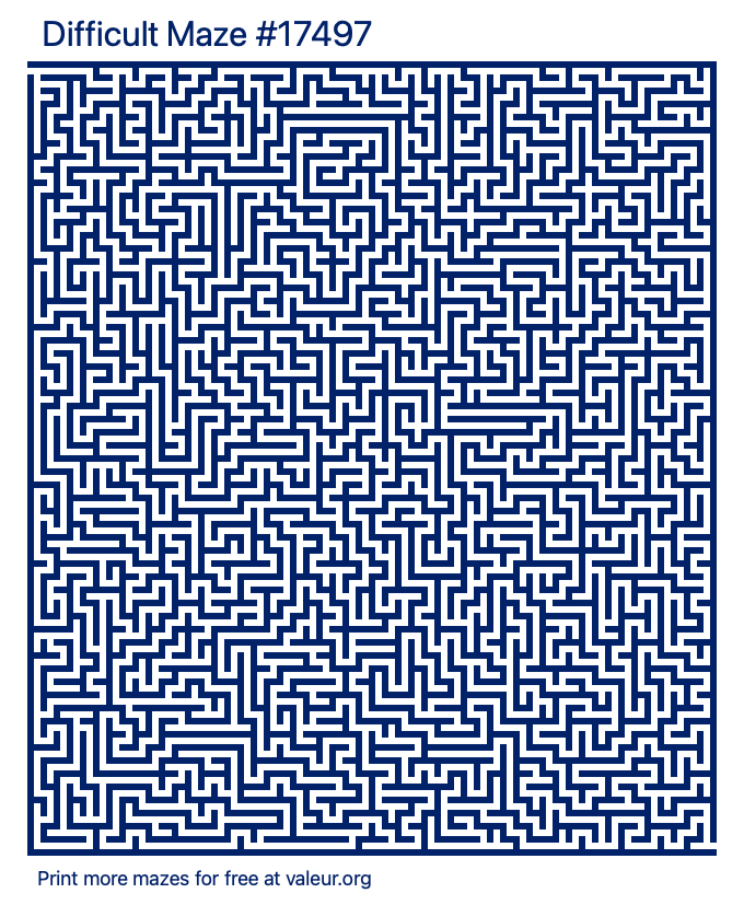 Free Printable Difficult Maze number 17497