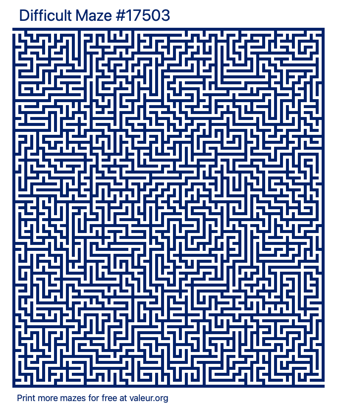 Free Printable Difficult Maze number 17503