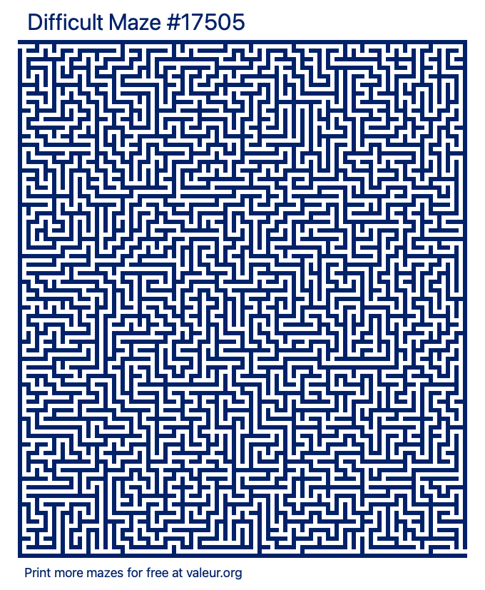 Free Printable Difficult Maze number 17505
