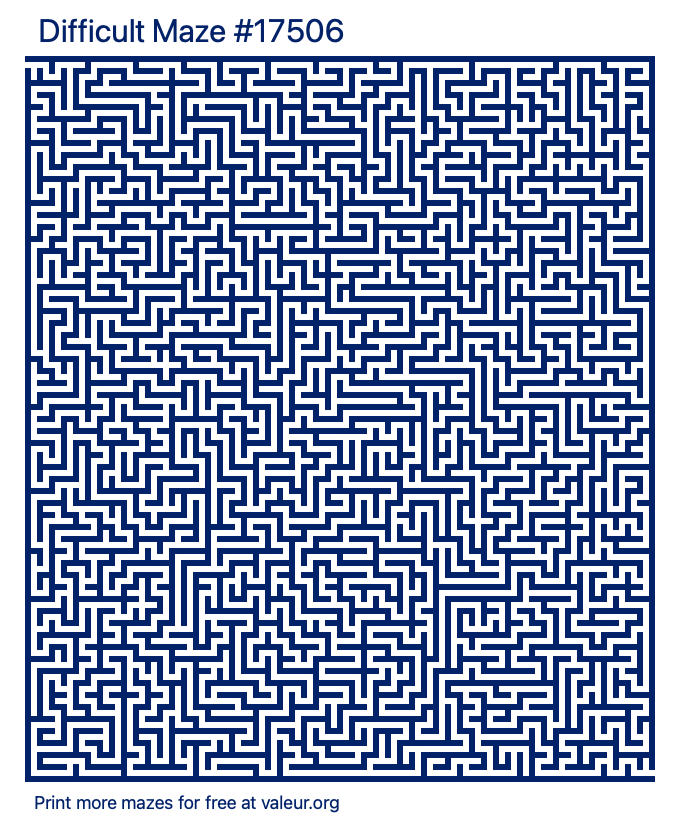 Free Printable Difficult Maze number 17506