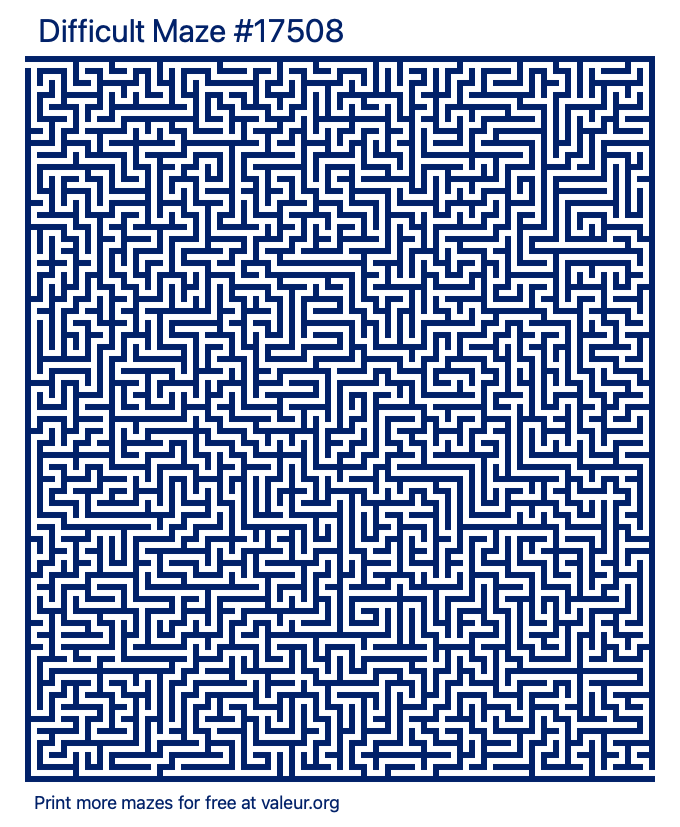 Free Printable Difficult Maze number 17508