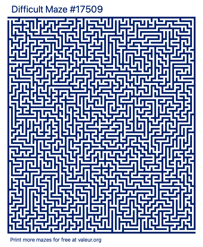 Free Printable Difficult Maze number 17509