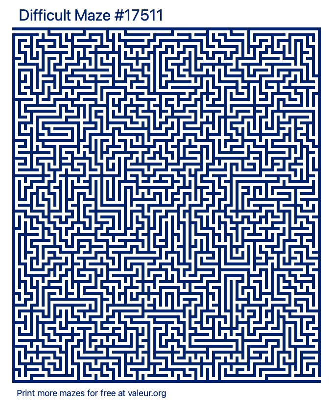 Free Printable Difficult Maze number 17511