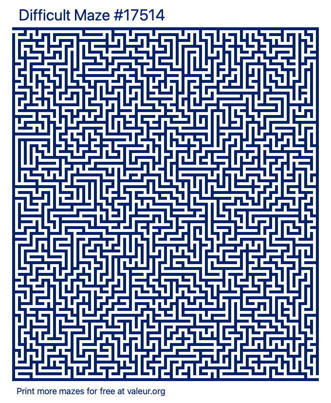 Free Printable Difficult Maze number 17514