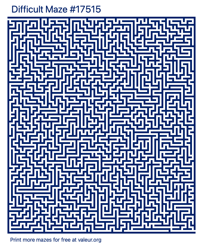 Free Printable Difficult Maze number 17515