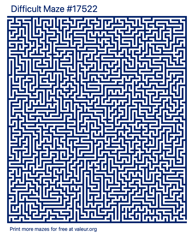 Free Printable Difficult Maze number 17522