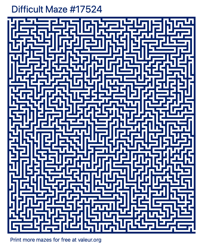 Free Printable Difficult Maze number 17524