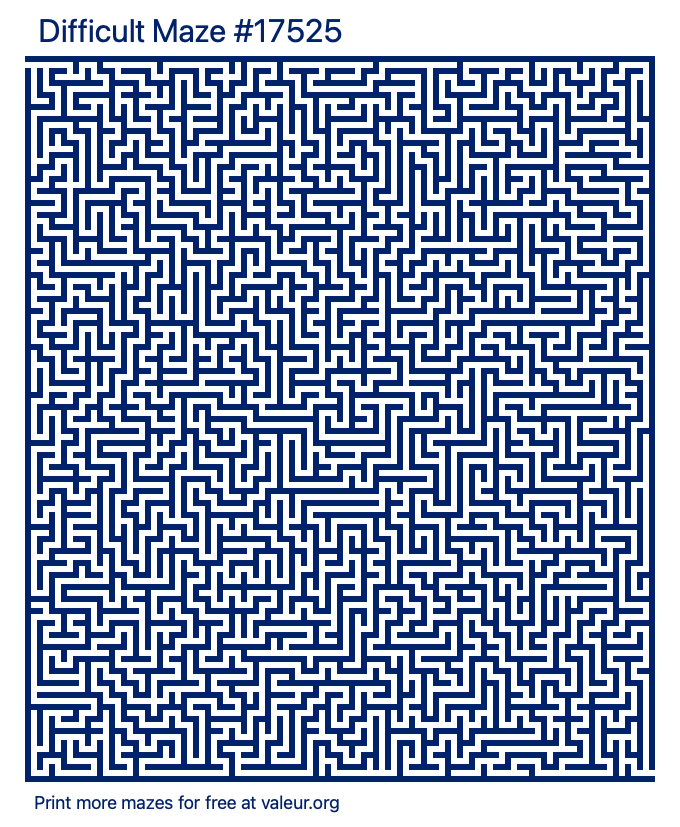 Free Printable Difficult Maze number 17525