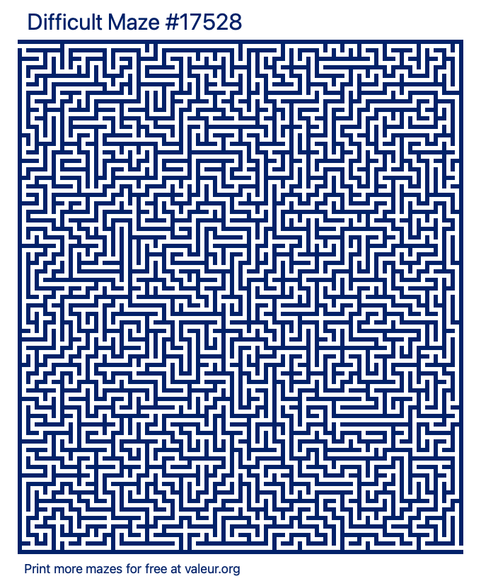 Free Printable Difficult Maze number 17528