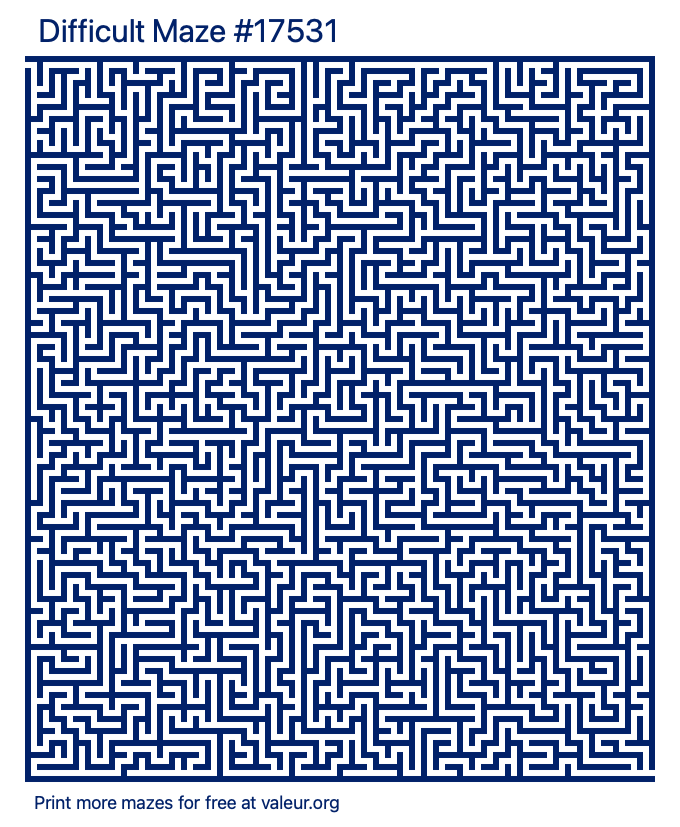 Free Printable Difficult Maze number 17531