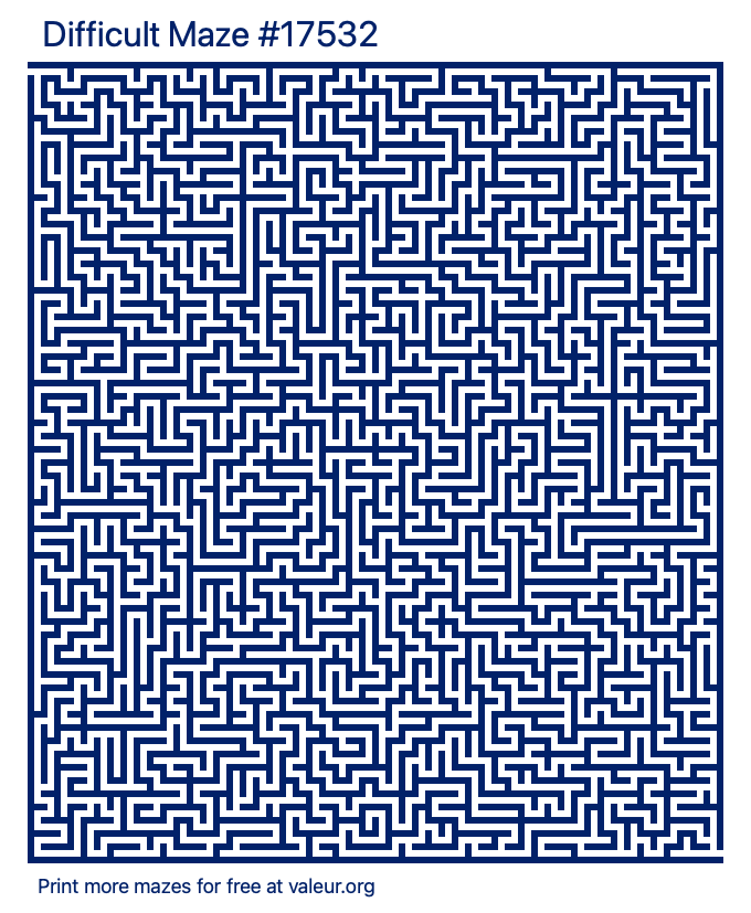 Free Printable Difficult Maze number 17532