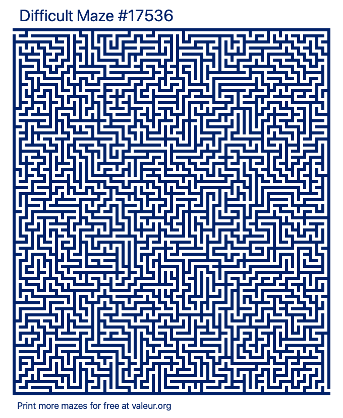 Free Printable Difficult Maze number 17536