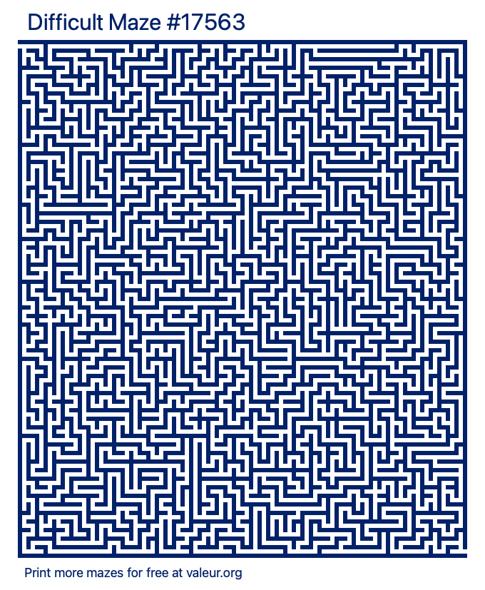 Free Printable Difficult Maze number 17563
