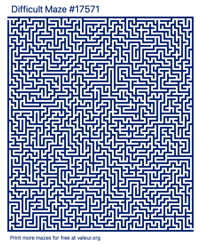 Free Printable Difficult Maze number 17571