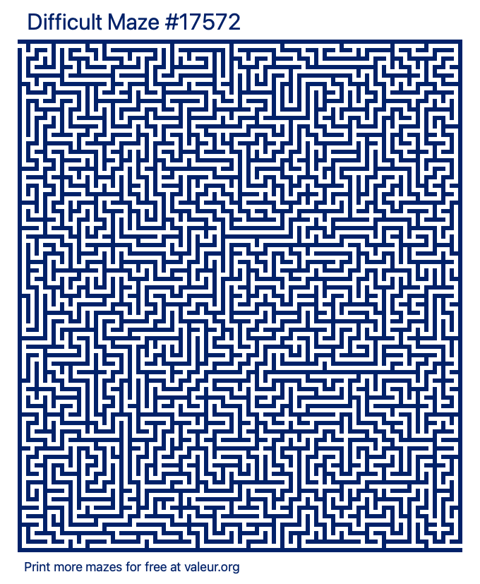 Free Printable Difficult Maze number 17572