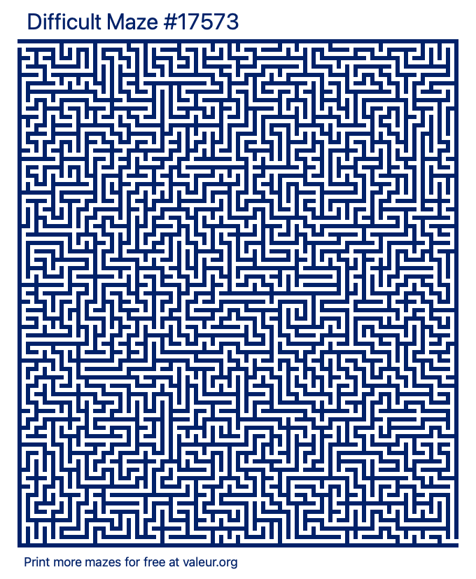 Free Printable Difficult Maze number 17573