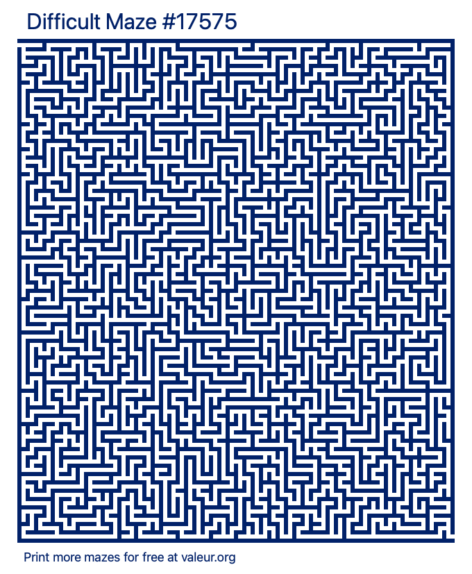 Free Printable Difficult Maze number 17575