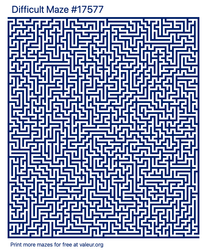 Free Printable Difficult Maze number 17577
