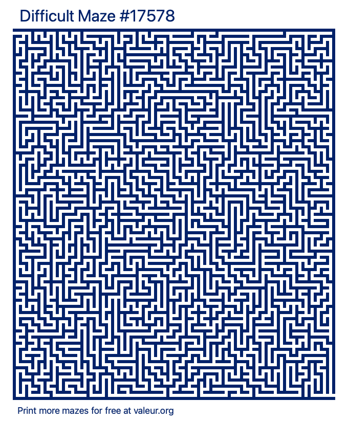 Free Printable Difficult Maze number 17578